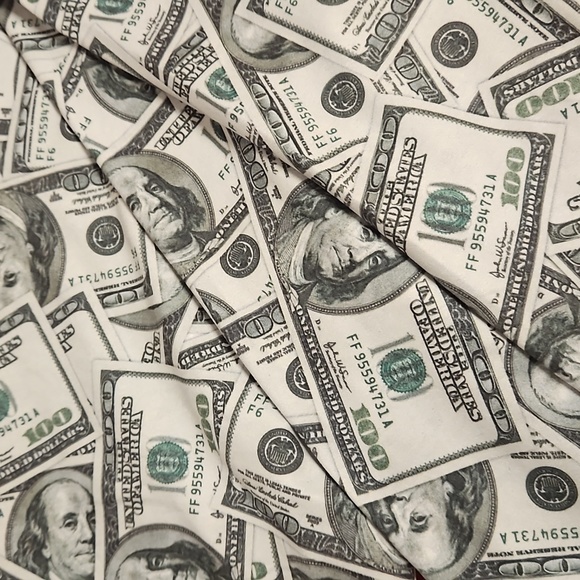 $100 bills graphics Benjamin Franklin money leggings size Medium EUC - Picture 4 of 5